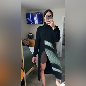 Sweater Dress with Slit